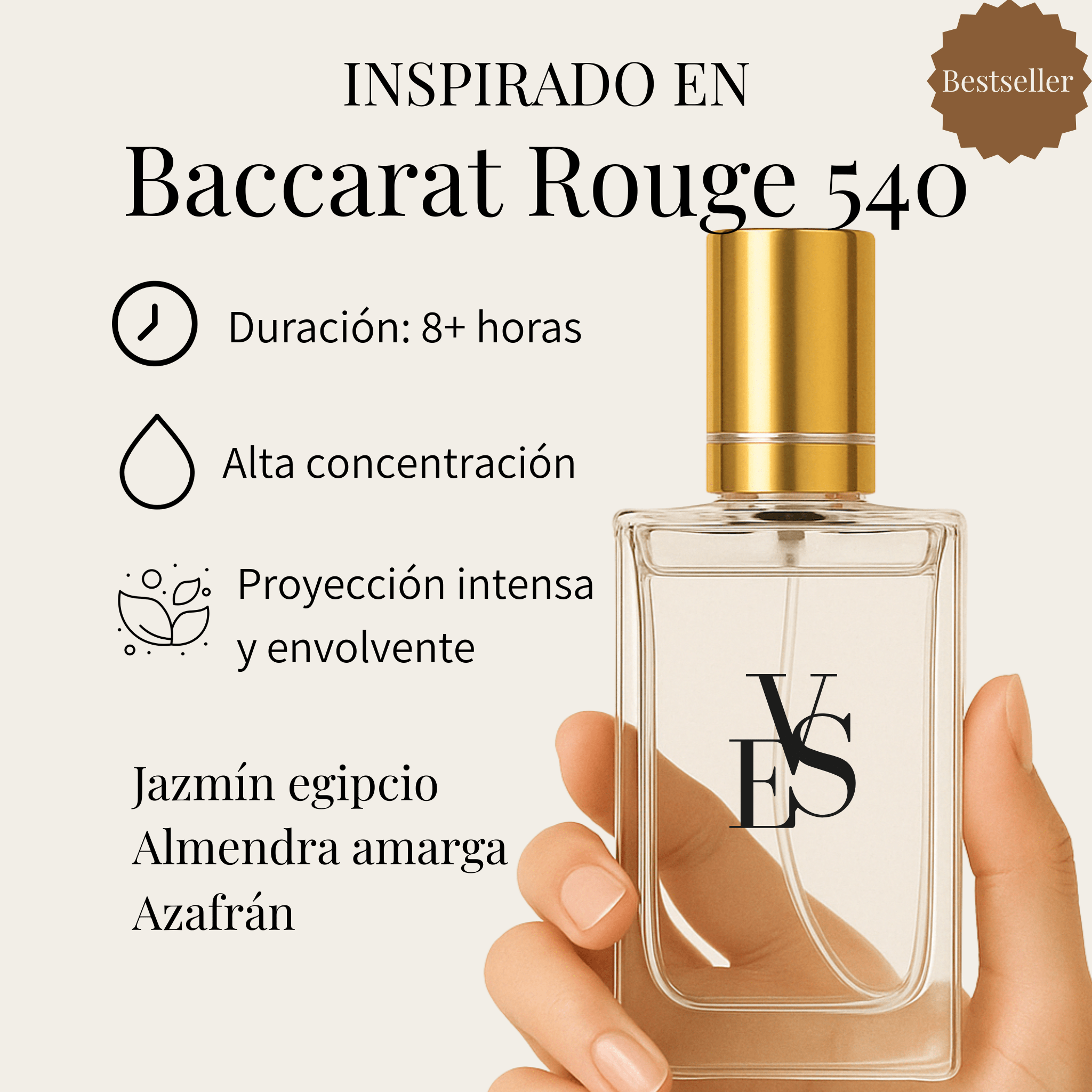 EvS No. 36: Inspirado en Maison Francis Kurkdjian Baccarat Rouge 540 Extrait de Parfum